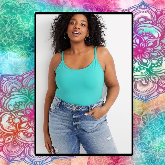 Maurices Plus Size Solid Shelf Bra Cami 1X - Picture 2 of 10